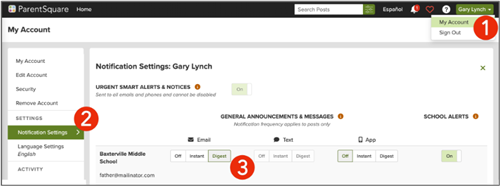 ParentSquare Notifications Browser