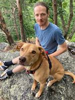 Mr. B with his dog, Malcolm