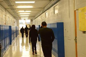hallway with students 