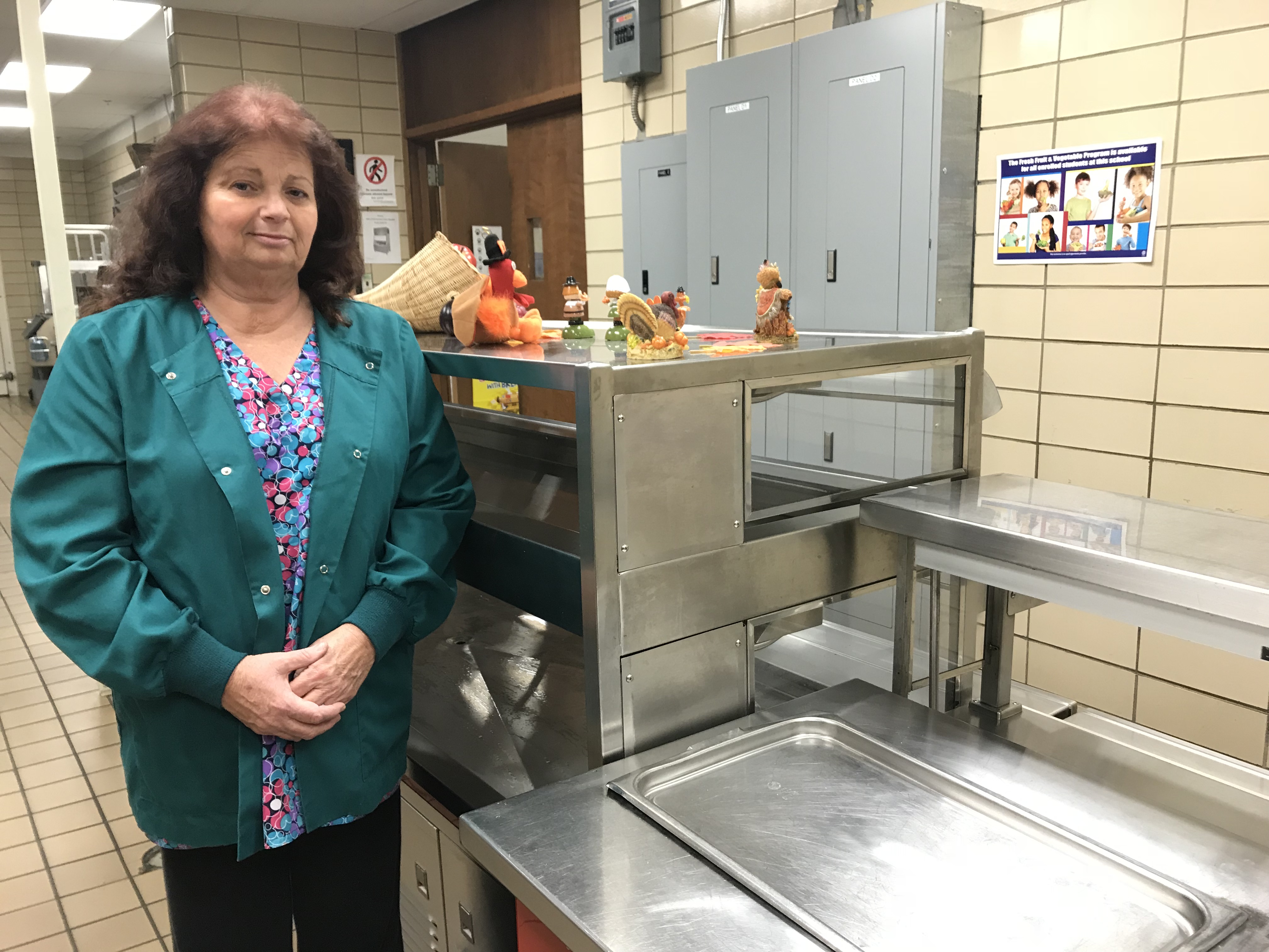Deborah Cantonwine is the cafeteria manager at Inskip Elementary School.