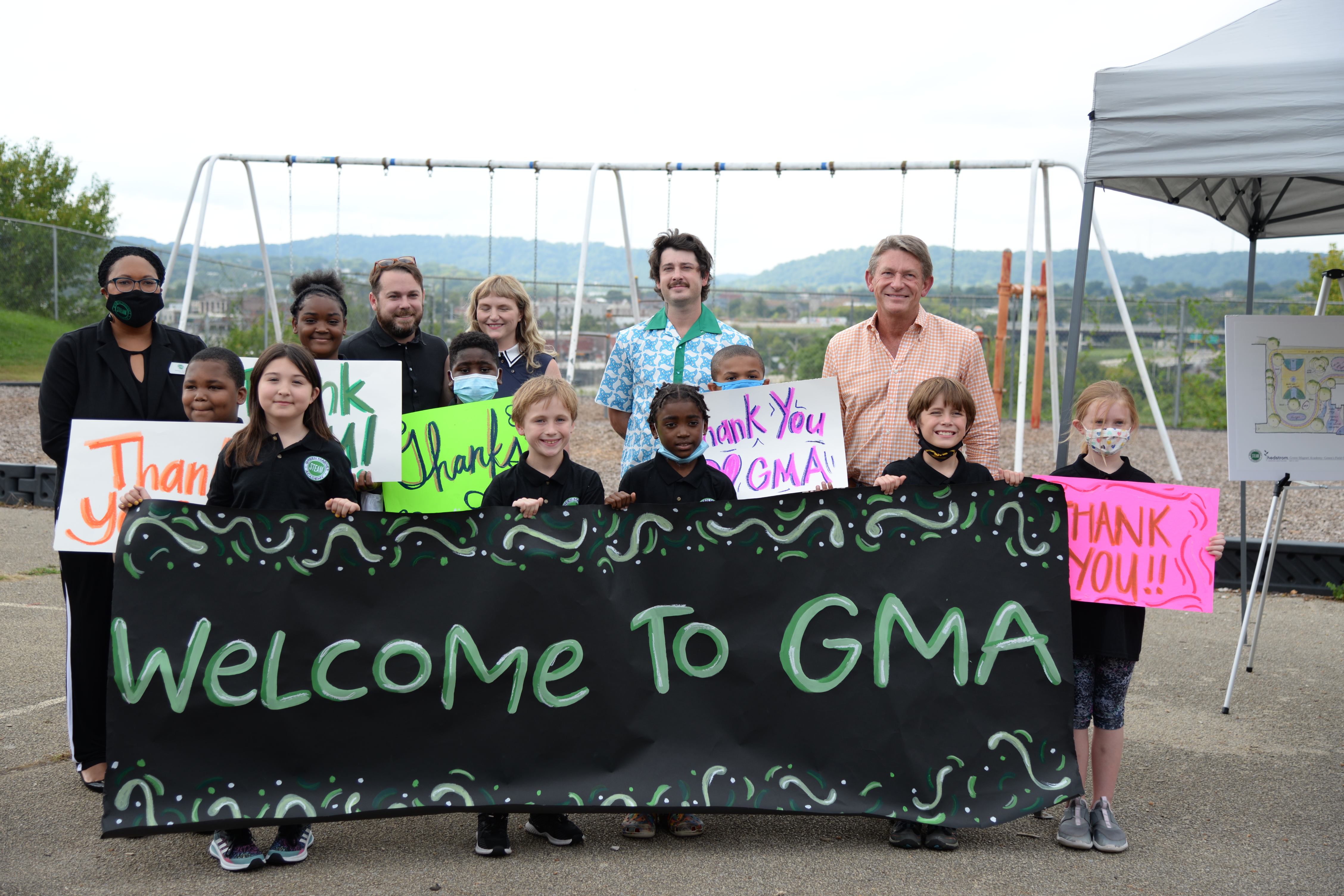 Principal Jessica Holman and students from Green Magnet Academy celebrate a $650,000 gift from Randy Boyd, the Boyd Family and the Boyd Foundation. Principal Jessica Holman and students from Green Magnet Academy celebrate a $650,000 gift from Randy Boyd, the Boyd Family and the Boyd Foundation.
