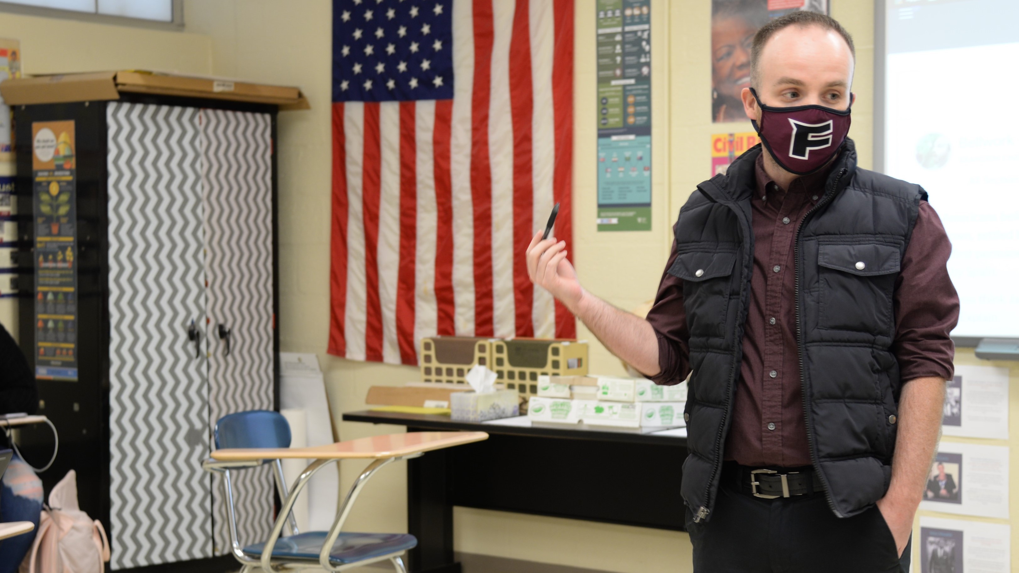 Brandon O’Neill teaches an elective course on African-American History at Fulton High School, and said the goal is to help students 'see history not just through their own eyes but through others’ eyes.'