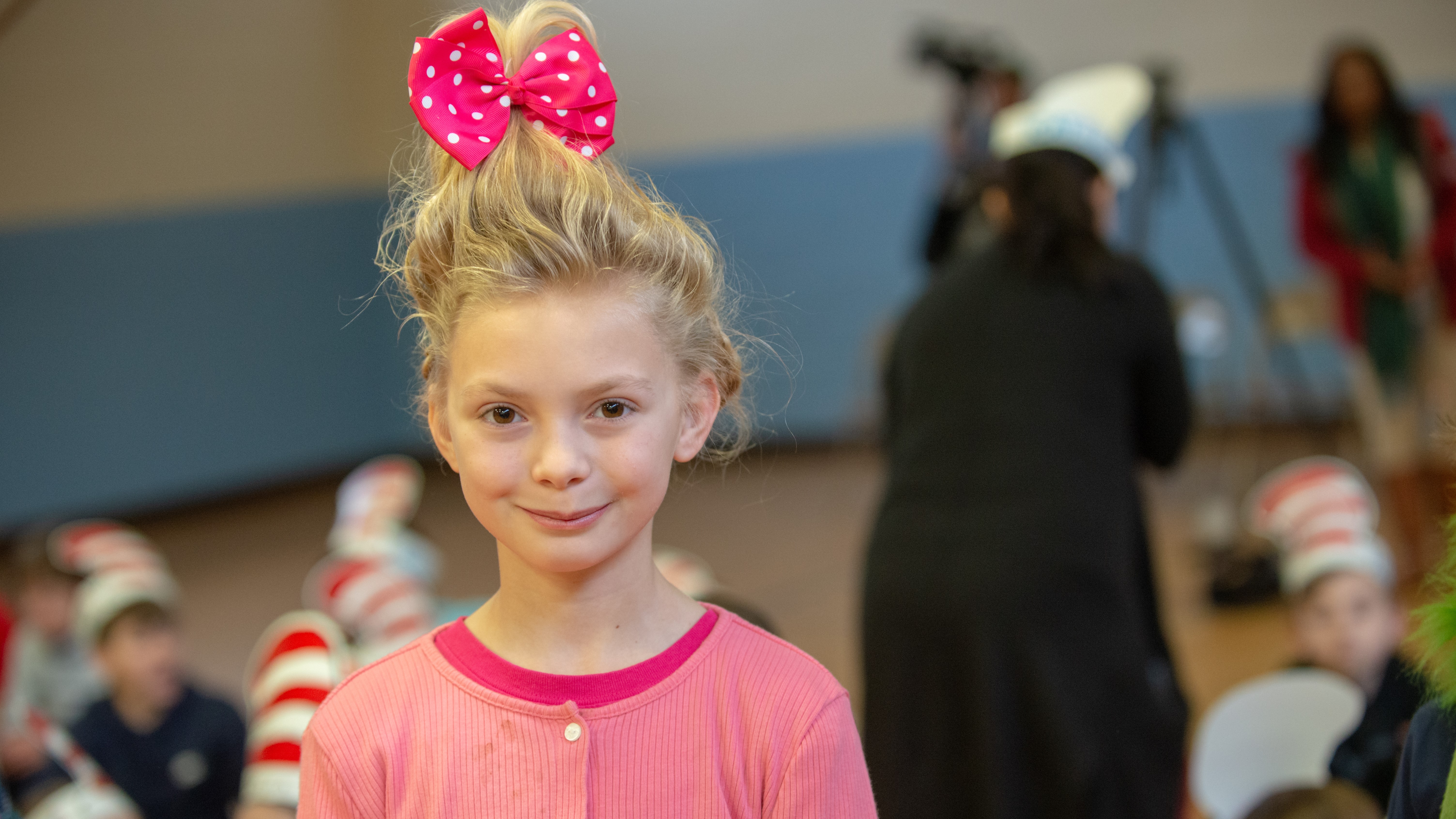 A student dressed as Cindy Lou Who helped celebrate Read Across America Day at New Hopewell Elementary School. 