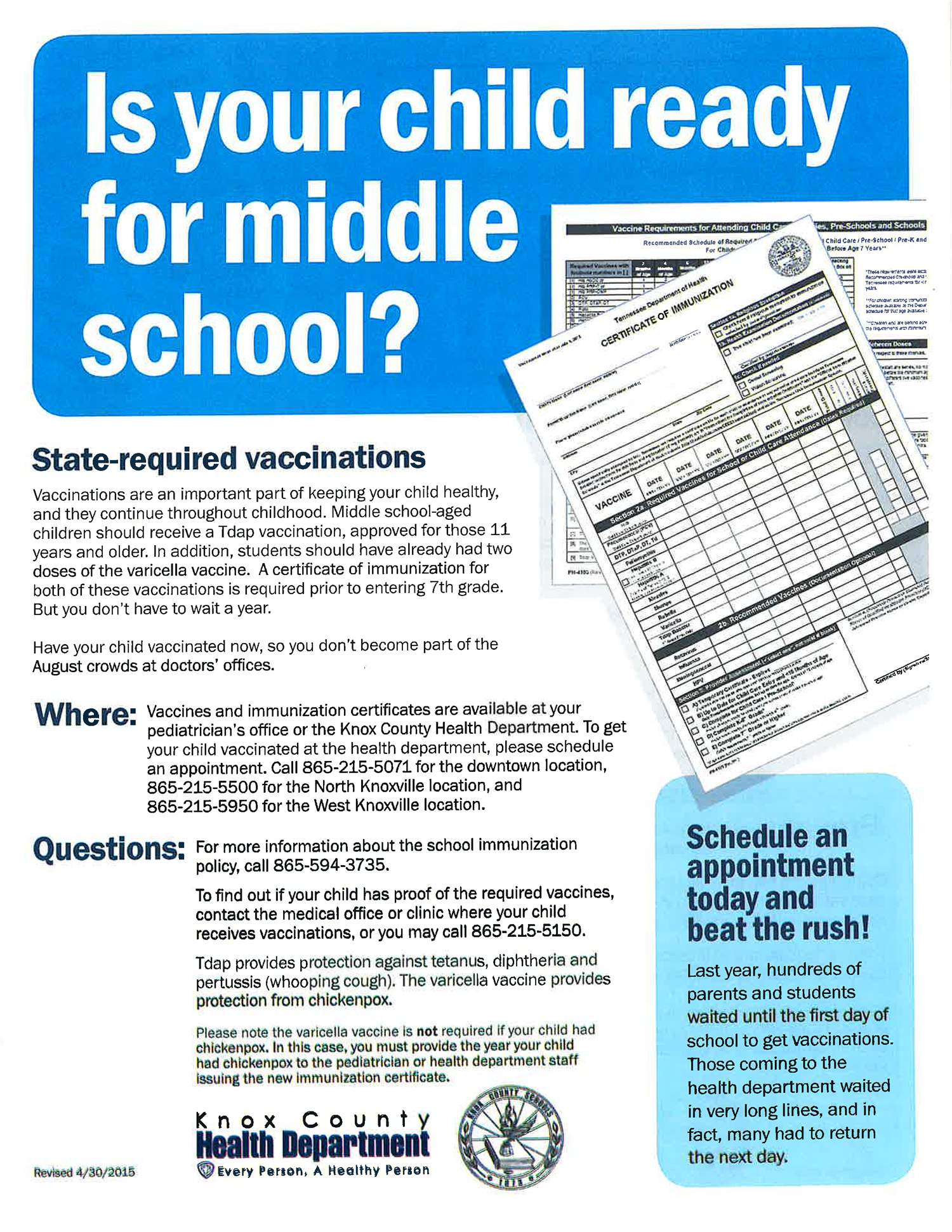  Immunizations