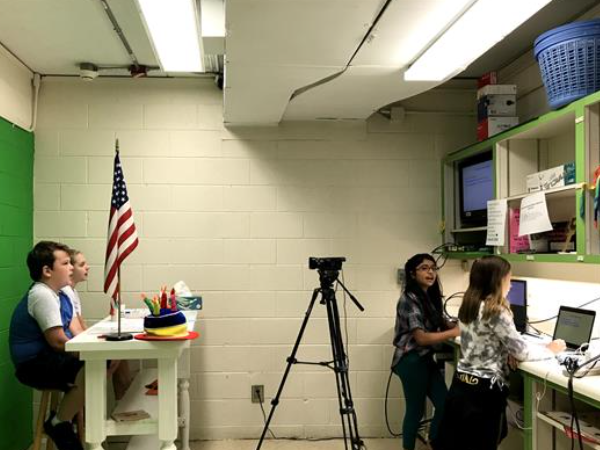 Students run a live morning announcement show